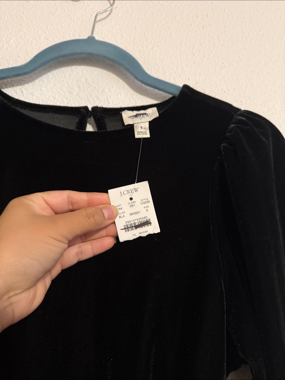 J.Crew Velvet Tie-Waist Mini Dress - Picture 4 of 9